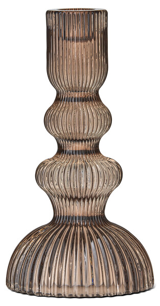 Adriana - Ljusstake, H 18 Ø 9,5 cm - Brun