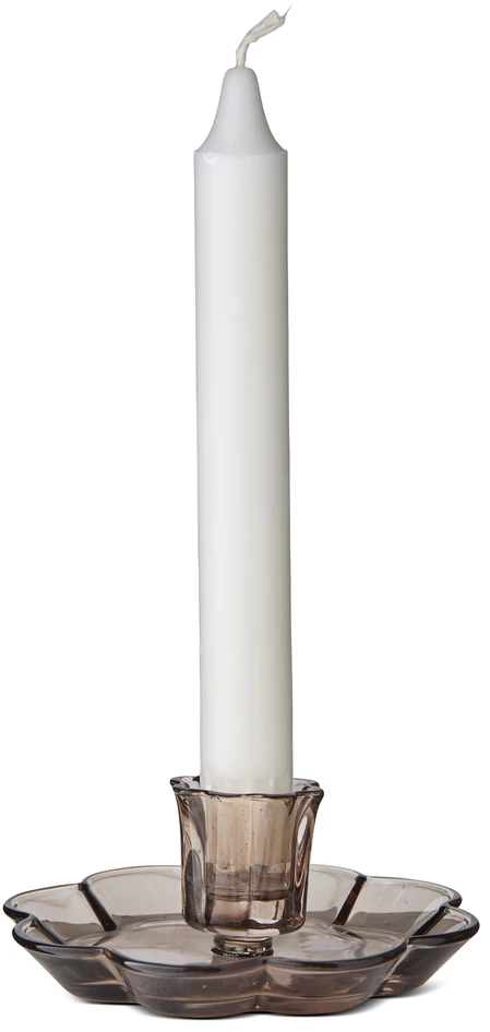 Daisy - Ljusstake, H 4,7 Ø 11,5 cm - Brun