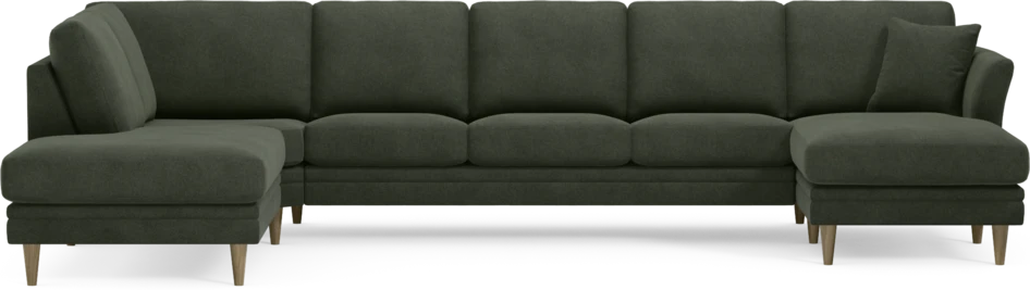 Eden - 3-sits soffa med divan vänster och schäslong höger - Grön