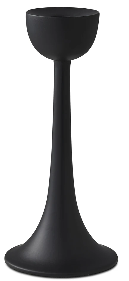 Loke - Ljusstake, H 17,7 Ø 8 cm - Svart