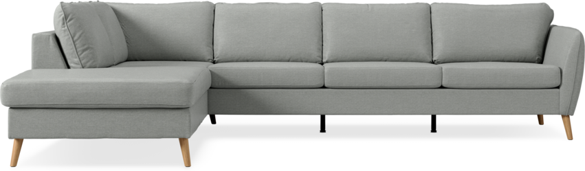 County - 3-sits soffa med divan vänster - Grå
