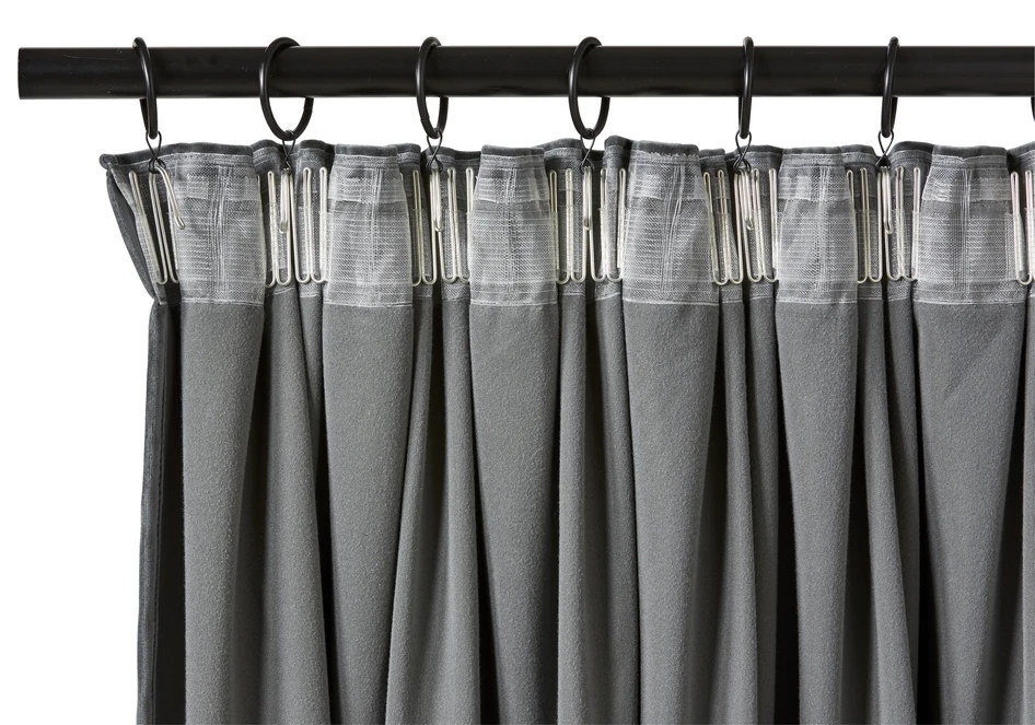 Velvet - Gardin, 140x250 cm, 2-pack - Grå