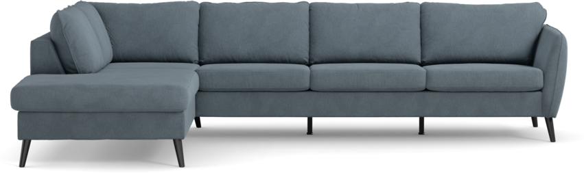 County - 3-sits soffa med divan vänster - Blå