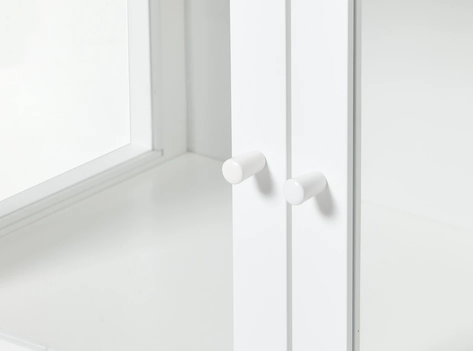 Tova - Vitrinskåp 2 dörrar, 179x37x81 cm - Vit