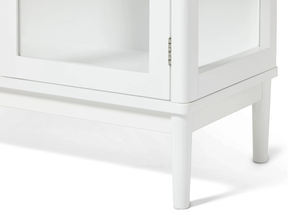 Tova - Vitrinskåp 2 dörrar, 179x37x81 cm - Vit