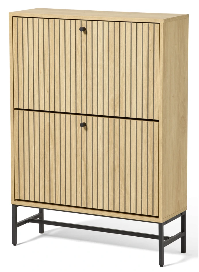 Tino - Skoskåp, 2 lådor 72x25x101 cm - Beige