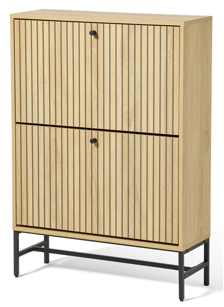 Tino - Skoskåp, 2 lådor 72x25x101 cm - Beige