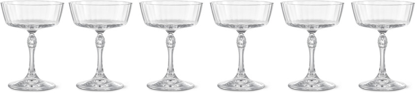America '20s - Cocktailglas, H 14 Ø 10,5 cm,  27,5 cl, 6-pack - Vit