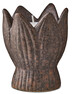 Lilja - Ljuslykta, H 10 Ø 8 cm - Brun