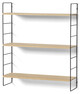 Wera - Vägghylla byggbar med 3 hyllplan, 60x18x69,4 cm - Svart