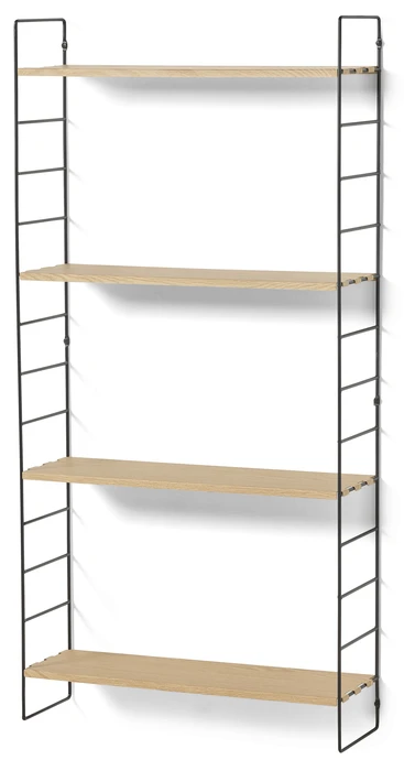 Wera, Vägghylla byggbar med 4 hyllplan, 60x18x121 cm