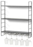 Wera - Vägghylla byggbar med 3 hyllplan varav 1 med spjut/hängare, 60x18x69,4 cm - Svart