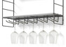 Wera - Vägghylla byggbar med 3 hyllplan varav 1 med spjut/hängare, 60x18x69,4 cm - Svart