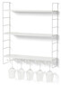 Wera - Vägghylla byggbar med 3 hyllplan varav 1 med spjut/hängare, 60x18x69,4 cm - Vit