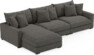 Rossi - 3-sits soffa med schäslong vänster - Grå