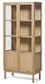 Este - Vitrinskåp, 80x40x180 cm - Beige