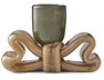 Bow - Ljusstake, H 9 B 6,4 L 13,5 cm - Grön
