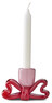 Bow - Ljusstake, H 9 B 6,4 L 13,5 cm - Rosa