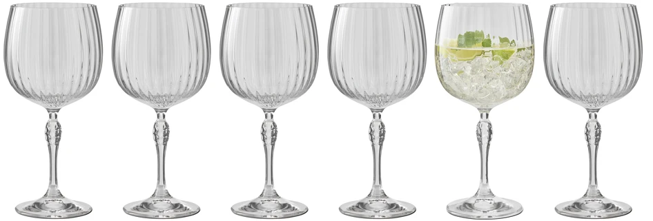 America ´20s - Glas 6-pack, H 8 Ø 8,5 cm, 35 cl - Vit