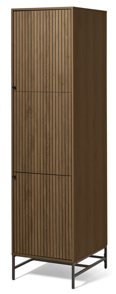 Tino - Garderob med 2 dörrar, 51x60x200 cm - Brun