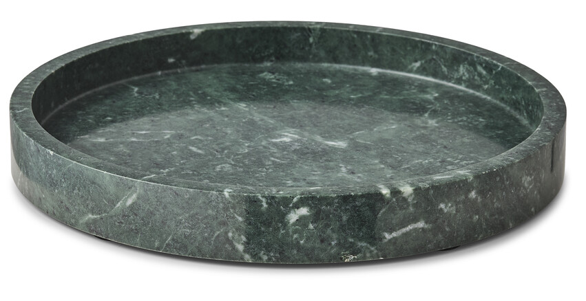 Marmor - Bricka, H 3,8 Ø 30,5 cm - Grön