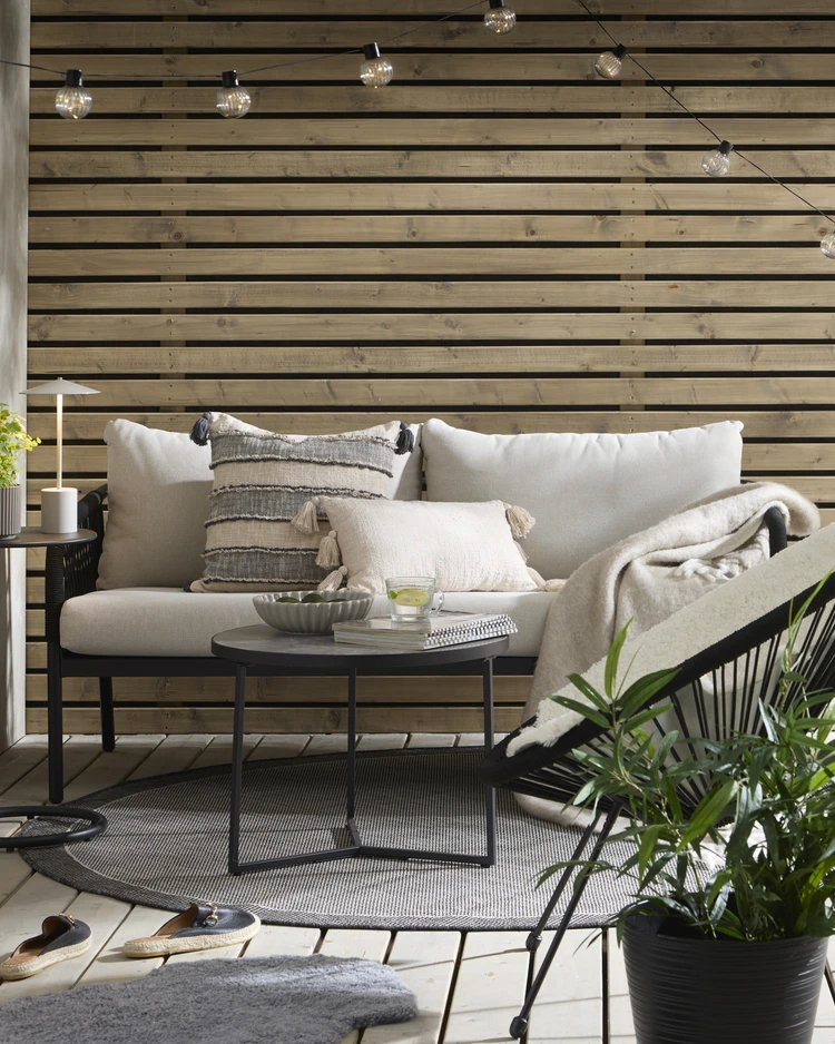 Eketorp - Flatvävd matta, inom-/utomhus Ø200 cm - inspiration