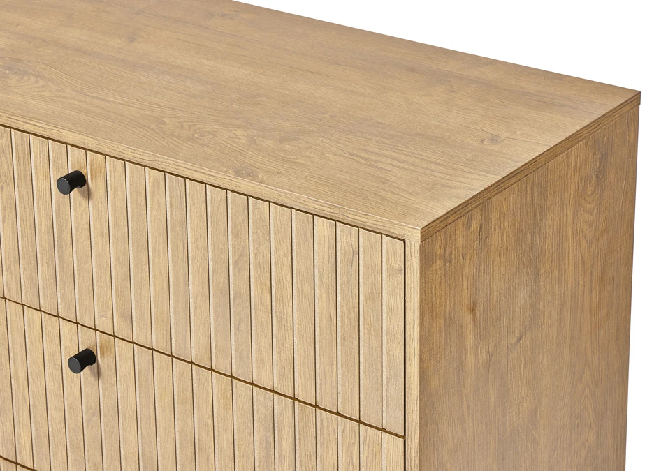 Tino - Byrå med 6 lådor, 158x40x81 cm - Beige