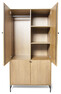 Tino - Garderob med 4 dörrar, 99x60x200 cm - Beige