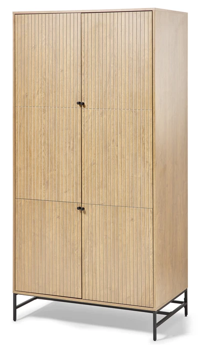 Tino, Garderob med 4 dörrar, 99x60x200 cm