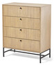 Tino - Byrå med 4 lådor, 81x40x100 cm - Beige