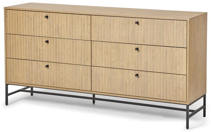 Tino, Byrå med 6 lådor, 158x40x81 cm