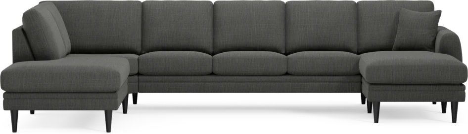 Eden - 3-sits soffa med divan vänster och schäslong höger - Grå