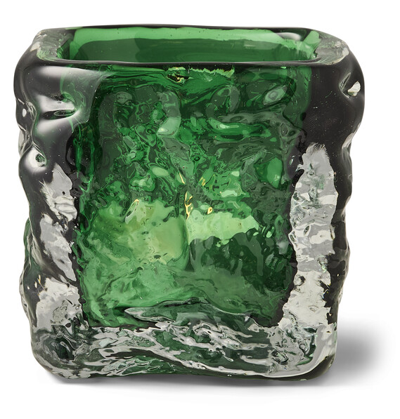 Cube - Ljuslykta, H 10,5 B 11 cm - Grön