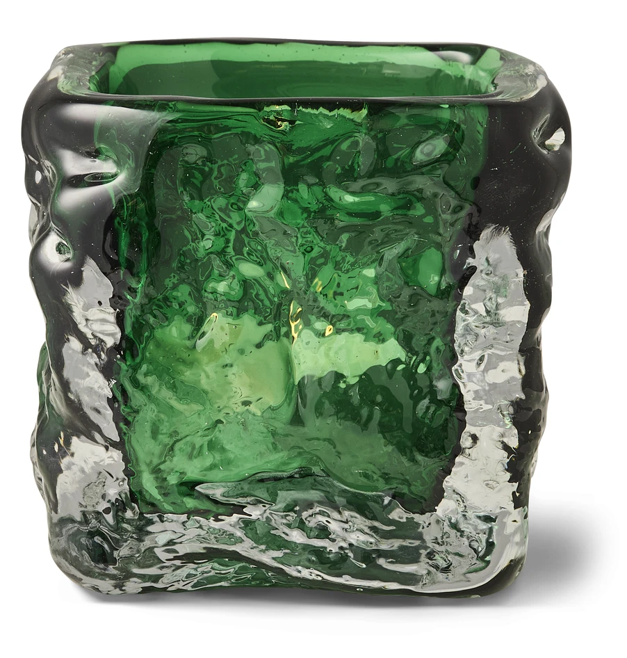 Cube - Ljuslykta, H 10,5 B 11 cm - Grön