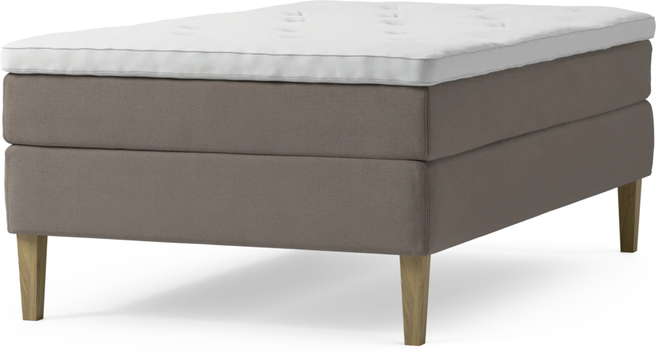 Delux Sense - Kontinentalsäng, enkelsäng 120 cm med bäddmadrass och sängben