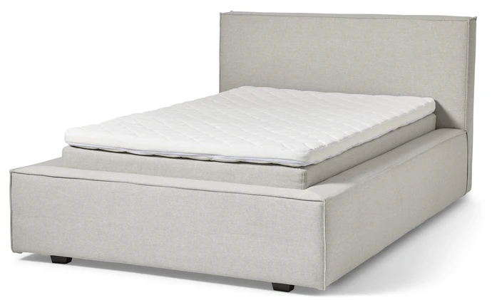 Delux Sign, Sängram inkl. gavel med resårkassett Delux Dream och bäddmadrass Sense, enkelsäng, bäddmått 120 cm