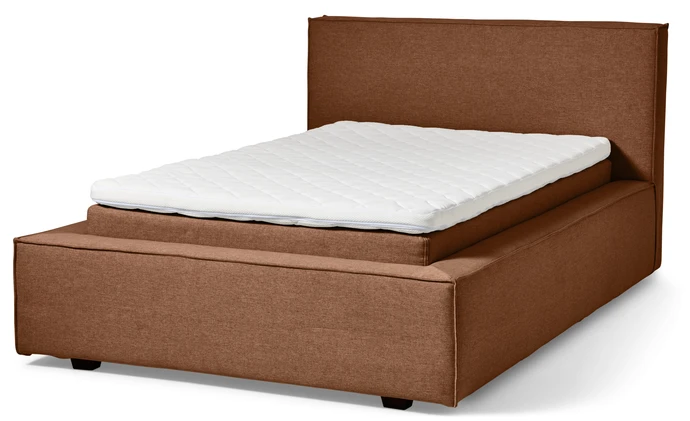 Delux Sign, Sängram inkl. gavel med resårkassett Delux Exclusive och bäddmadrass Sense, enkelsäng, bäddmått 120 cm