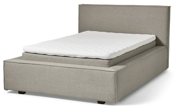Delux Sign, Sängram inkl. gavel med resårkassett Delux Sense och bäddmadrass Sense, enkelsäng, bäddmått 120 cm