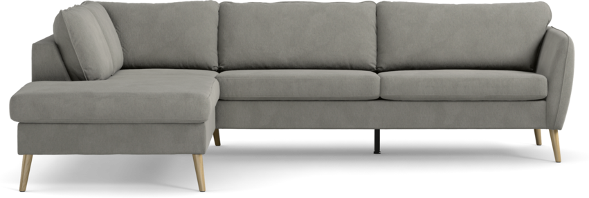 County - 2,5-sits soffa med divan vänster - Grå
