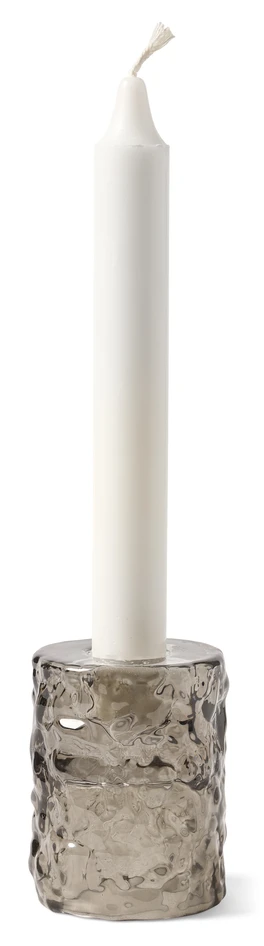 Gina - Ljusstake, H 7,4  Ø 6 cm - Grå