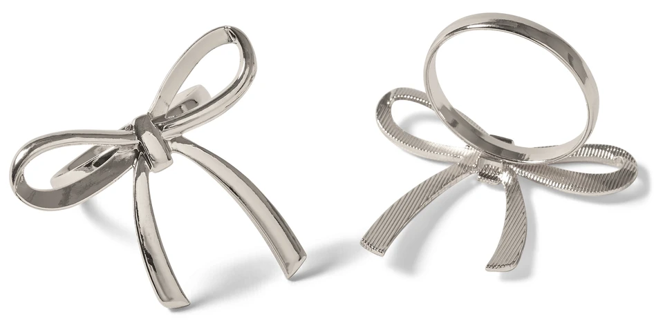 Ribbon - Servettring 4-pack, Ø 3,5 cm - Grå