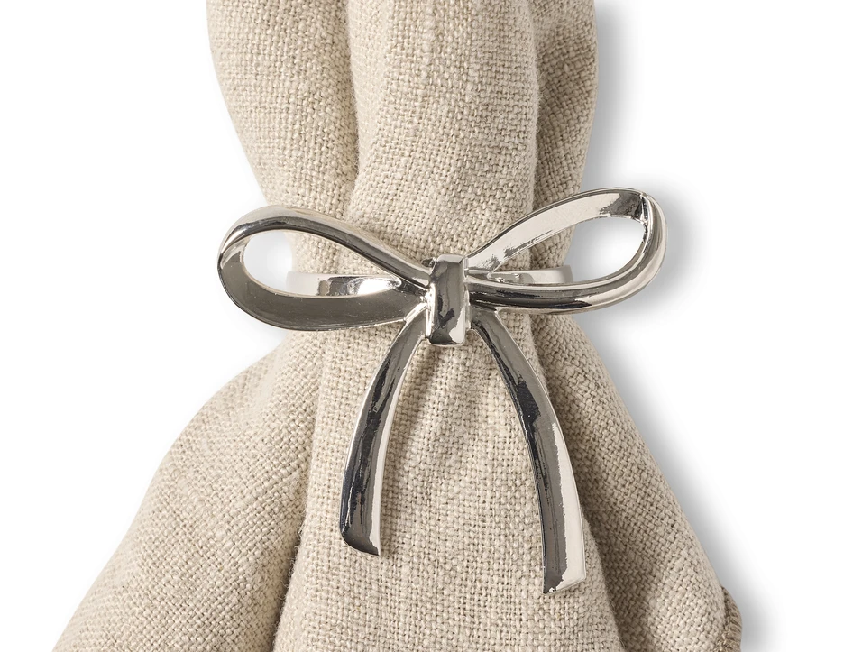 Ribbon - Servettring 4-pack, Ø 3,5 cm - Grå