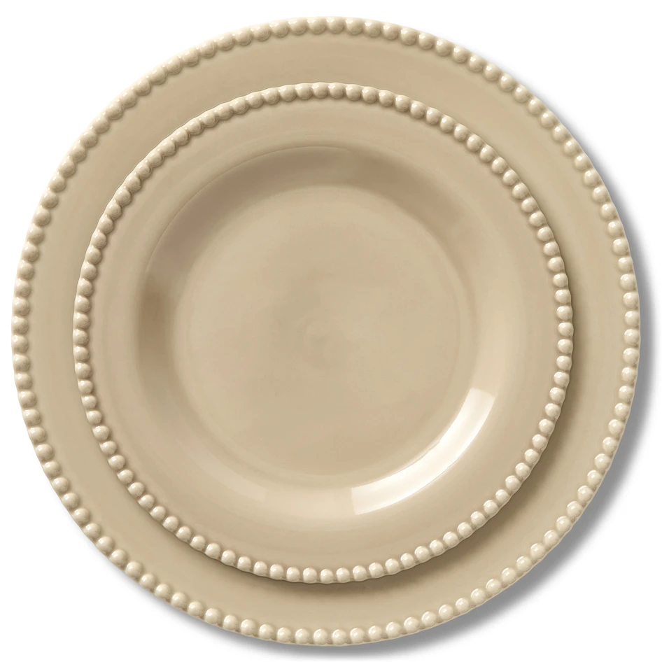 Leonor - Assiett, Ø 23 cm - Beige
