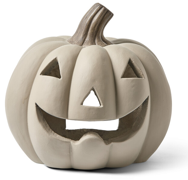 Pumpa - Ljuslykta, H23 Ø23 cm - Beige