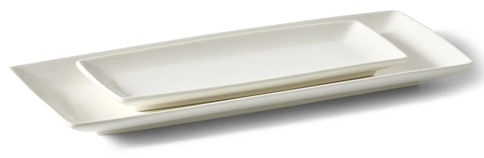 Alwa - Serveringsfat, 20,2x8,6x1,5 cm - Vit