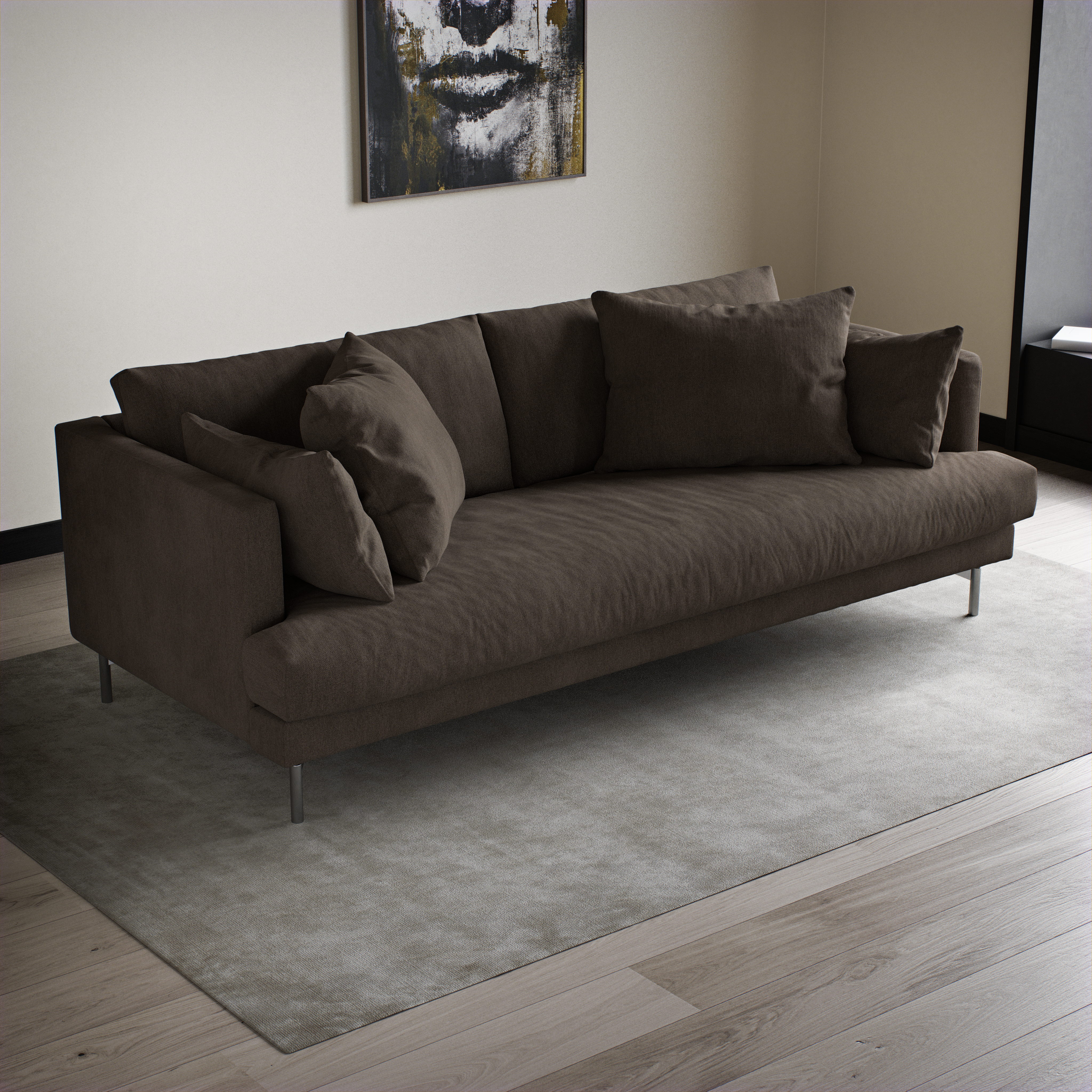 Harper - 3-sits soffa, hel dyna - inspiration