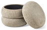 Boris - Puff, Ø 41 cm med förvaring - Beige