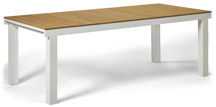 Modena - Utebord, L 220-319 cm - Vit