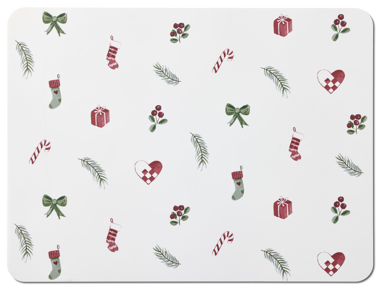 Juletid - Tablett i plast, 30x40 cm - Flerfärgad