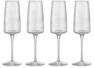 Exclusiva - Champagneglas, H 22,5 Ø 6,8 cm, 25,5 cl, 4-pack - Vit